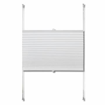 Plisse Blind 110x150cm - Modern White Pleated Blind