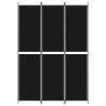 3-Panel Black Room Divider - 150x220 cm Fabric | Hipo Market