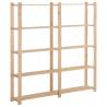 5-Tier Storage Rack 170x28.5x170 cm Solid Pinewood Colour natural Size 170 x 28.5 x 170 cm Quantity in Package 1 Amount 