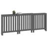 Grey Radiator Cover 210x21x85 cm - Solid Pine Wood Design