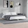 Stylish White Bed Frame 200x200 cm | Durable Engineered Wood