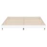 Stylish White Bed Frame 200x200 cm | Durable Engineered Wood