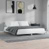 Bed Frame High Gloss White 160x200 cm Engineered Wood Colour high gloss white Size 160 x 200 cm 