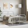 Metal Bed Frame with Headboard and Footboard White 120x190 cm Small Double Colour white Size 120 x 190 cm Model with headboard & footboard 