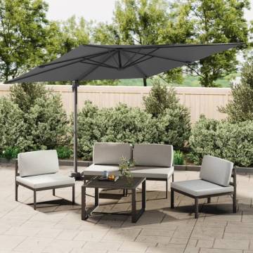 Elegant Cantilever Umbrella with Aluminium Pole - 400x300 cm