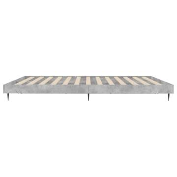 Concrete Grey Super King Bed Frame - 180x200 cm | HiPoMarket