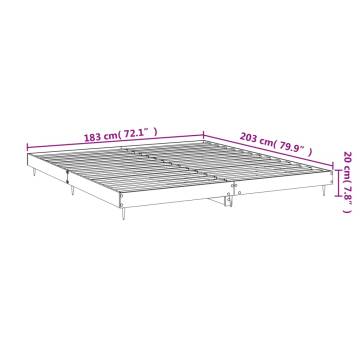 Concrete Grey Super King Bed Frame - 180x200 cm | HiPoMarket