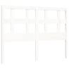 White Bed Frame with Headboard 120x200 cm - Solid Wood