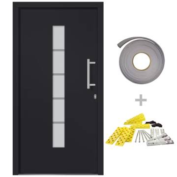 Stylish Anthracite Front Door - Aluminium & PVC | Hipo Market