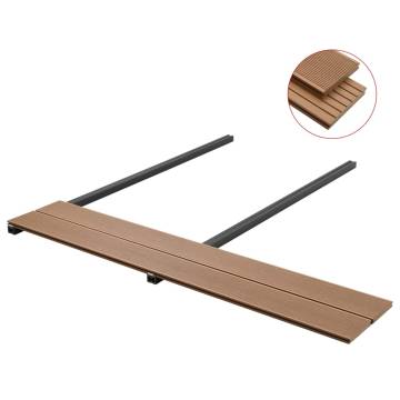 WPC Solid Decking Boards with Accessories - 30 m² Teak