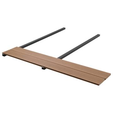 WPC Solid Decking Boards with Accessories - 30 m² Teak