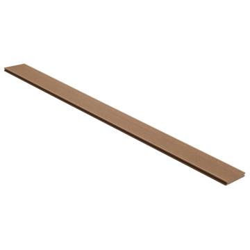 WPC Solid Decking Boards with Accessories - 30 m² Teak