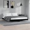 Bed Frame Black 140x200 cm Engineered Wood Colour black Size 140 x 200 cm 