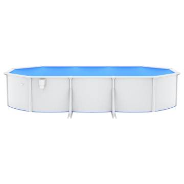 Oval Steel Wall Swimming Pool 610x360x120 cm - Hipomarket