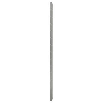 Galvanised Steel Garden Fence Posts - 40 pcs - 280 cm Silver