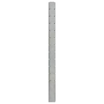 Galvanised Steel Garden Fence Posts - 40 pcs - 280 cm Silver