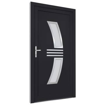 Front Door Anthracite 98x200 cm PVC - Security & Elegance