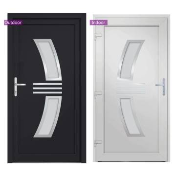 Front Door Anthracite 98x200 cm PVC - Security & Elegance