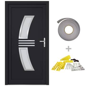 Front Door Anthracite 108x200 cm PVC - Stylish Security