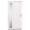 Front Door White 108x208 cm PVC - Secure & Elegant Design