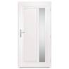 Front Door White 108x208 cm PVC - Secure & Elegant Design