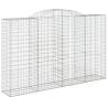 Arched Gabion Baskets - 13 pcs Galvanised Iron | HipoMarket