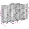 Arched Gabion Baskets - 13 pcs Galvanised Iron | HipoMarket