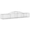 Arched Gabion Baskets - 17 pcs Galvanised Iron Garden Barriers