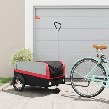 Sturdy Bike Trailer Black and Red - 45 kg Load Capacity