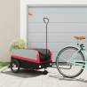 Bike Trailer Black and Red 45 kg Iron Colour red Size 126 x 63 x 51 cm 