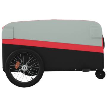 Sturdy Bike Trailer Black and Red - 45 kg Load Capacity