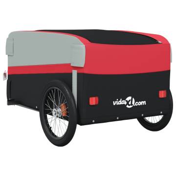 Sturdy Bike Trailer Black and Red - 45 kg Load Capacity