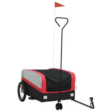 Bike Trailer Black and Red - 45 kg Iron | HipoMarket