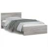 Bed Frame with Headboard and LED Lights Grey Sonoma 100x200 cm Colour grey sonoma Size 100 x 200 cm 