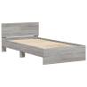 Stylish Bed Frame with LED Lights - Grey Sonoma 100x200 cm