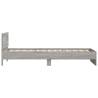 Stylish Bed Frame with LED Lights - Grey Sonoma 100x200 cm