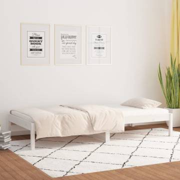 Day Bed White 90x200 cm Solid Wood Pine - Versatile Design