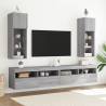 Stylish Grey Sonoma TV Cabinet with LED Lights | HipoMarket