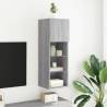 Stylish Grey Sonoma TV Cabinet with LED Lights | HipoMarket