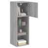 Stylish Grey Sonoma TV Cabinet with LED Lights | HipoMarket