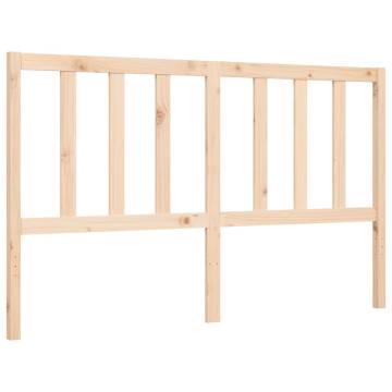 Solid Wood Bed Frame with Headboard 160x200 cm | HipoMarket