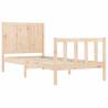 Single Solid Wood Bed Frame with Headboard | HipoMarket