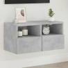 TV Wall Cabinet Concrete Grey 60x30x30 cm Engineered Wood Colour concrete grey Quantity in Package 1 Width 60 cm 