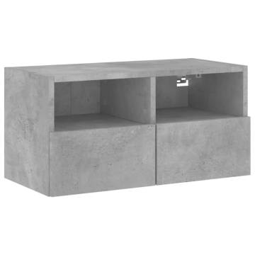 TV Wall Cabinet Concrete Grey 60x30x30 cm - HipoMarket UK