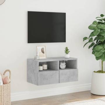 TV Wall Cabinet Concrete Grey 60x30x30 cm - HipoMarket UK