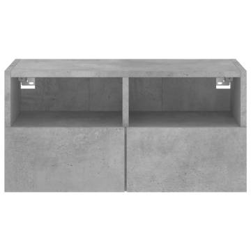 TV Wall Cabinet Concrete Grey 60x30x30 cm - HipoMarket UK