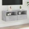 TV Wall Cabinet Concrete Grey 80x30x30 cm Engineered Wood Colour concrete grey Quantity in Package 1 Width 80 cm 