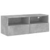 TV Wall Cabinet Concrete Grey 80x30 cm | Modern Storage Solution