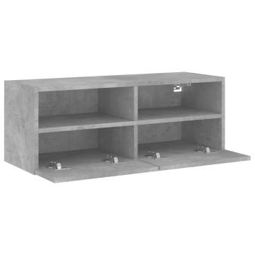 TV Wall Cabinet Concrete Grey 80x30 cm | Modern Storage Solution