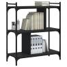 3-Tier Black Bookcase - Stylish Storage Solution | HipoMarket